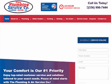 Tablet Screenshot of plumbingserviceco.com